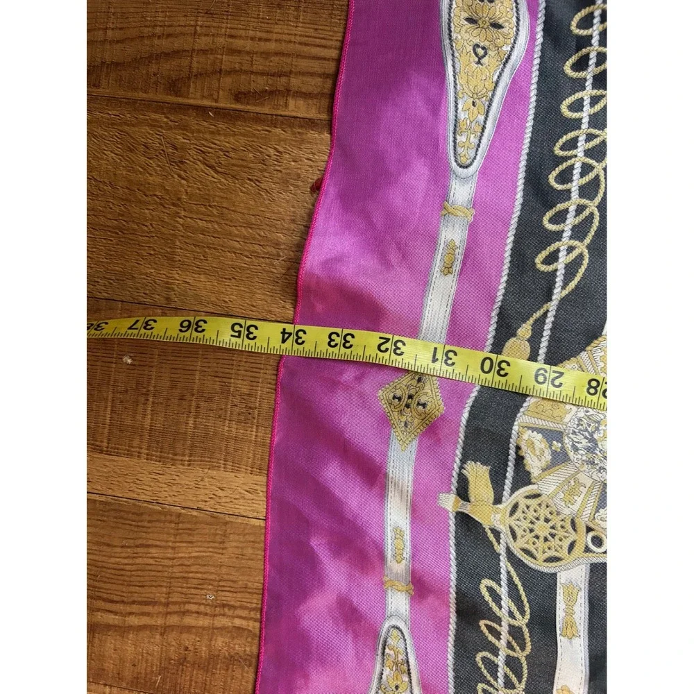 Isadora Scarf Pink Equestrian Print Square Fashion‎ Accessory